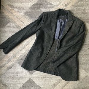 John Varvatos - Men’s Olive Floral Silk Blazer